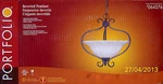 Portfolio "traditional Style" Inverted Pendant - Bronze Gold / Scavo Glass New. Fixed Price $69.99.