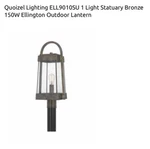 Quoizel Lighting ELL9010SU Ellington- Outdoor Post Lantern. Fixed Price $79.99.