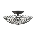 Livex Lighting 40443 Cassandra 2 13"W Semi-flush Bowl Black. Fixed Price $169.96.