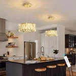 Modern Crystal Chandelier For Dining Room Dimmable Led Pendant Ceiling Light .... Fixed Price $114.08.