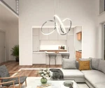 Swirl 30-WATT 1-LIGHT Modern Chrome Integrated Led Hanging Pendant Fixture. Fixed Price $84.00.