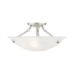 Livex Lighting 4273 Nickel Oasis 3-LIGHT Semi-flush Ceiling Fixture. Fixed Price $171.96.