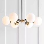 Jonathan JYL9059B Caleb Adjustable 6-LIGHT 28" Brass Cluster Pendant Midcentur. Fixed Price $79.00.