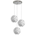 Dainolite Ball Globus Squash White Pendant DBL-FLT-790. Fixed Price $360.00.