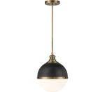 Minka Lavery Vorey Pendant, 1-LIGHT 100 Watts, Coal And Oxidized Aged Brass. Fixed Price $166.51.