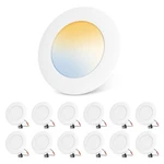 Pack 6 Inch Can Recessed Lights 12W 1100LM 5CCT Selectable Dimmable White. Fixed Price $49.99.