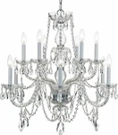 Crystorama Lighting 1135-CH-CL-MWP Crystal Twelve 2-TIER Chandelier. Fixed Price $650.00.