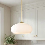 Juno Modern 1-LIGHT Pendant Ceiling Fixture With Etched Opal Glass Shade. Fixed Price $75.00.
