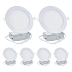 Eosmile 6 Pack Inch Led Recessed DIMMABLE,5CCT 2700K-5000K Daylight, 11. Fixed Price $61.39.