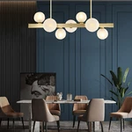 Mid Century Modern Linear Chandeliers 7-LIGHT Gold Pendant Led. Fixed Price $110.78.