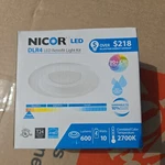 Nicor Led DLR4 4" Recessed Light Kit Dimmable 600 Lumens 2700K-5000K. Fixed Price $11.00.