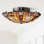 Quoizel Inglenook 16 1/2" Wide Valiant Bronze Ceiling Light. Fixed Price $207.99.