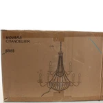 Vaxcel H0059 Novara Steel Aged Walnut 9L Chandelier 60 33" 32" Traditional. Fixed Price $569.99.
