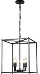 4-LIGHT Black Farmhouse Chandelier Iron Lantern Pendant Rustic Cage Han.... Fixed Price $55.99.