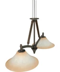 Golden Umber Dimmable Led Chandelier/island Light With Burnt Sienna Glass. Fixed Price $227.99.