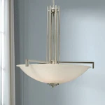 Kichler Hendrik 26" Wide Brushed Nickel White Glass Pendant Chandelier. Fixed Price $567.98.