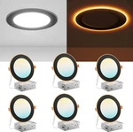 Amico 12 Pack 6 Inch Black Led Recessed Lights W/ Night 5CCT 2700K-5000K. Fixed Price $95.00.