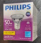 10PK Philips Led GU10 Bulbs - Bright White Light Dimmable Indoor Spot. Fixed Price $29.99.
