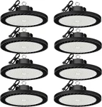 150W Ufo Led High Bay Lights - 8 Pack, 22500 Lm, 5000K Daylight, Plug & Play. Fixed Price $281.99.