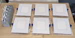 Adetu 6" Square Recessed Led Lighting 6-PACK Canless Slim Panel 5CCT. Fixed Price $28.00.