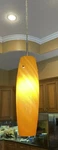 3 - Besa Lighting Suzi Mini Pendants Honey, Satin Nickel. Fixed Price $349.00.