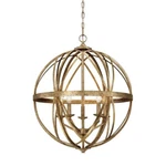 Lakewood Collection 5-LIGHT Vintage Gold Sphere Pendant By Millennium Lighting. Fixed Price $164.90.