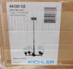 Kichler Winslow 19.75 In. 5-LIGHT Olde Bronze Clear Seeded Glass Chandelier. Fixed Price $69.95.
