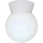Satco 77-532 Nuvo White 6-INCH 1-LIGHT Outdoor Flush Mount W/frosted Glass. Fixed Price $23.70.