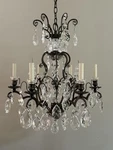 Schonbek Crystal Chandelier Renaissance Collection French Heirloom Bronze 7 Lite. Fixed Price $3200.00.