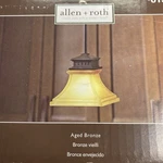 Allen + Roth Tannery Bronze Traditional Etched Glass Bell Mini Hanging Light Nib. Fixed Price $28.99.