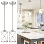 Osimir Brushed Pendant 1-LIGHT, 2 Pack, Nickel, Milk White Glass. Fixed Price $64.77.