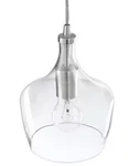 Hukoro 1-LIGHT Kitchen Island Teardrop Clear Glass Pendant Brushed Nickel Fixtur. Fixed Price $24.99.