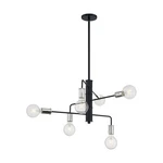 Nuvo Lighting Ryder Chandelier, Black/polished Nickel 60-7354. Fixed Price $246.99.