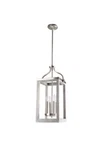 Westbury 4-LIGHT Ceiling Brushed Nickel Grey Wood Round Pendant Eglo 203297A. Fixed Price $69.99.