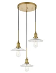 Brass Kitchen Foyer Pendant 3 Glass Modern Farmhouse Dining Room Lighting. Fixed Price $205.56.