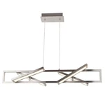 Abra Lighting 4LT Rectangular Pendant, Nickel 10110PN-BN-HELIX. Fixed Price $472.00.