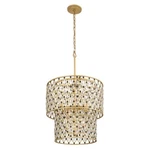 Varaluz Windsor Light 2-TIER Chandelier, Gold/black/clear 345C07FGMB. Fixed Price $3499.00.