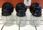 Vintage Lightolier Ribbed Glass Porch Hall Foyer Fixture Sconce Set Of 3. Fixed Price $80.00.