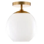 Henn&hart 9" Brass Finish Metal/glass Semi Flush Mount. Fixed Price $76.99.