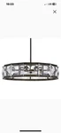 Fredrick Ramond FR30105 Jolie 30"W Led Crystal Drum Chandelier - Black. Fixed Price $775.00.
