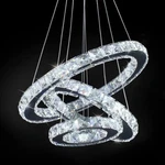 Dixun Led Chandeliers Modern Ceiling Light Fixture 3 Rings Adjustable Stainless. Fixed Price $314.99.