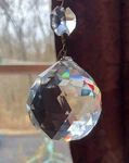 Swarovski Crystal Ball, 2 (50MM) From Vintage 1970S Chandelier. Fixed Price $40.00.