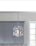 Home Decorators Collection Kristella 1-LIGHT Chrome Crystal Pendant. Fixed Price $24.50.