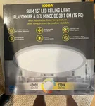 Koda 15" Slim Led Ceiling Light 1600 Lumens Dimmable Color Changing. Fixed Price $25.00.