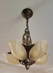 Antique Vintage Art Deco Globe Chandelier Company Glass Slip Shade C1930S. Fixed Price $975.00.