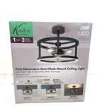 Feit Electric Katalyst 15 In. 3-LIGHT Black Selectable Cct Led Semi Flush Mount. Fixed Price $64.99.