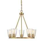 Calhoun Light Chandelier In Warm Brass By Savoy House 1-1021-5-322. Fixed Price $422.00.