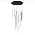 Kuzcochute 16 Head Light 195-WATT Black Integrated Led Pendant. Fixed Price $1200.00.