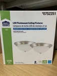 Project Source 2-PACK 13.14-IN Nickel Led Flush Mount Light Energy Star. Fixed Price $47.99.