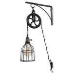 Rustic State Industrial Pulley Design Black Wall Sconce Pendant Lamp Kit Wire. Fixed Price $85.05.